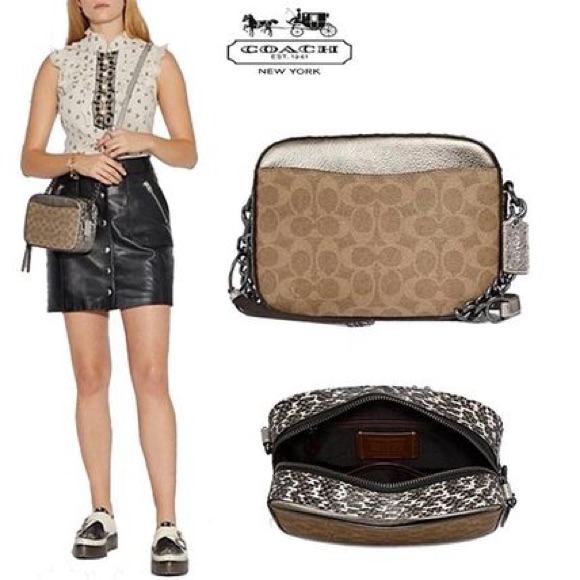 Coach Monogram Stud Camera Bag
